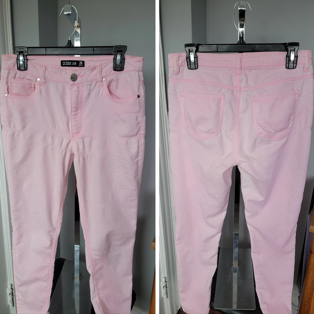 Design Lab Lord & Taylor Pink Skinny Jeans